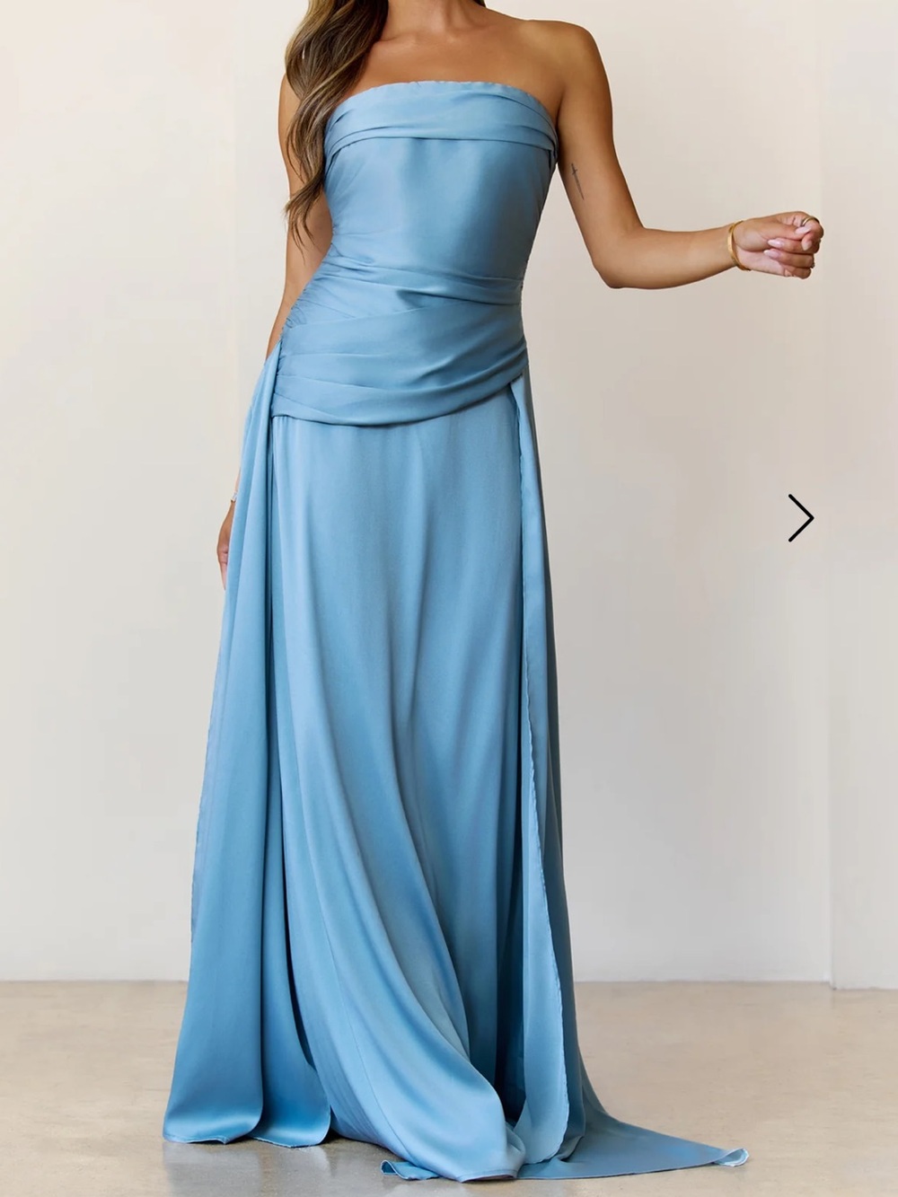Hello Molly Sugar Cubes Strapless Maxi Dress Blue